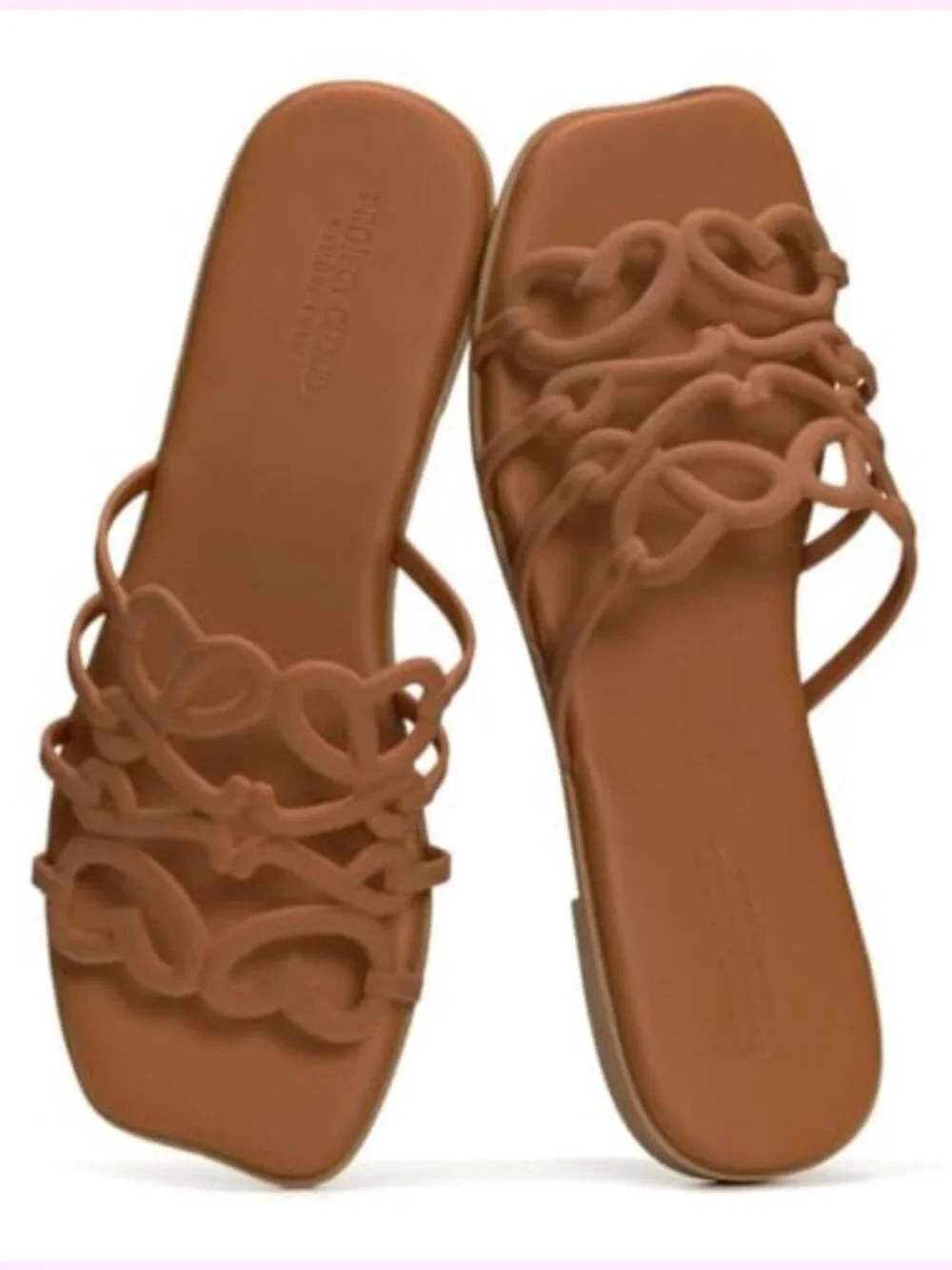 Genuine Leather Sandals with Memory Foam - Comfortable Flat Slide